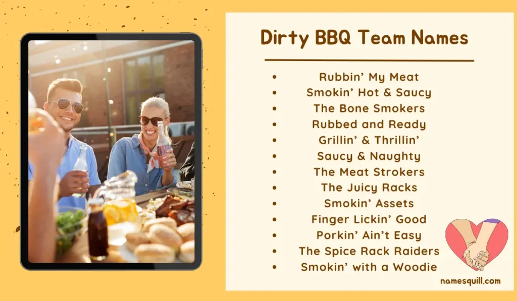 Dirty BBQ Team Names