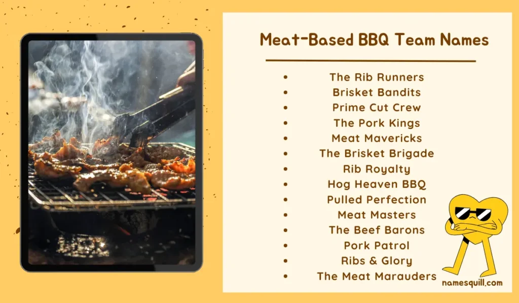 Meat-Based BBQ Team Names