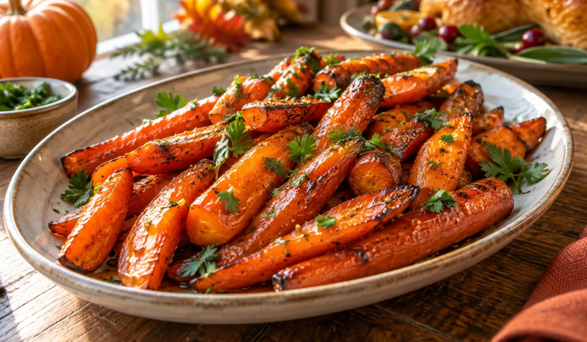 Honey Glazed Carrots for an easy Thanksgiving side dish on a budget