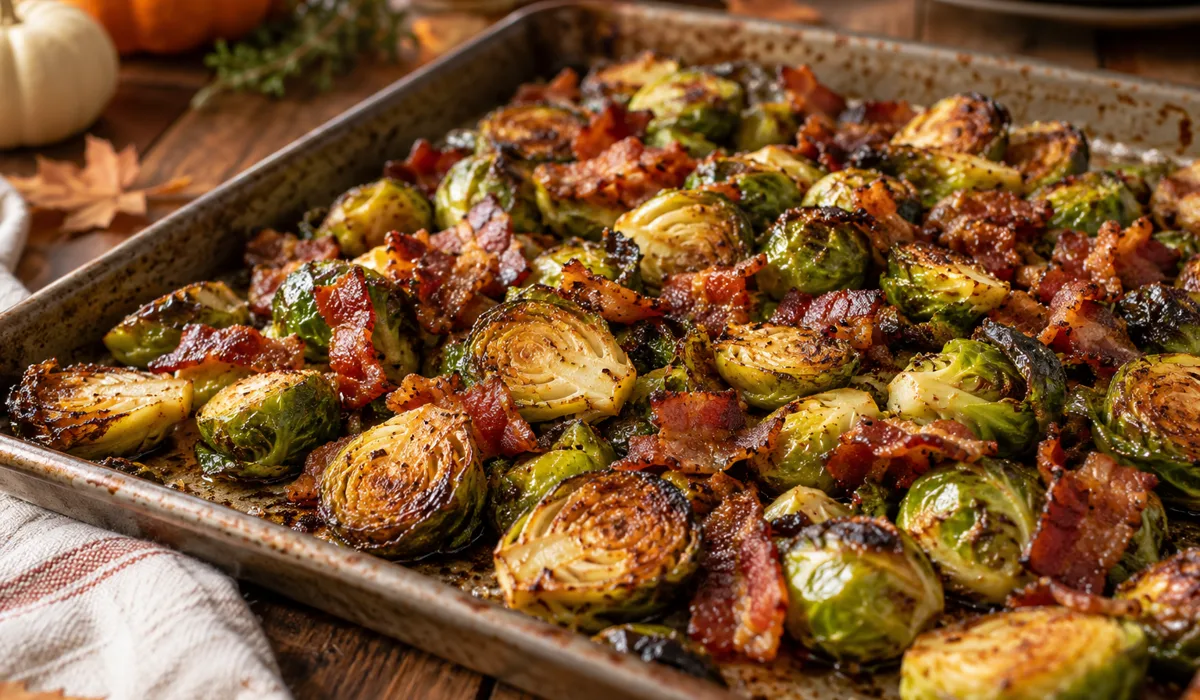 Roasted Brussels Sprouts for an easy Thanksgiving side dish on a budget